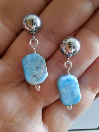 Apatiet oorbellen silverplated