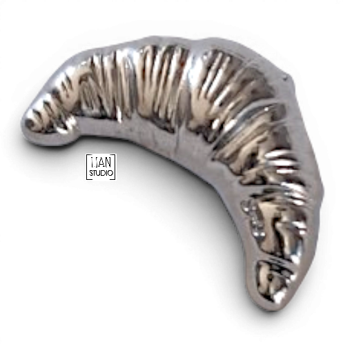 Croissant broche goud- en zilverkleurig – Franse pin sieraden