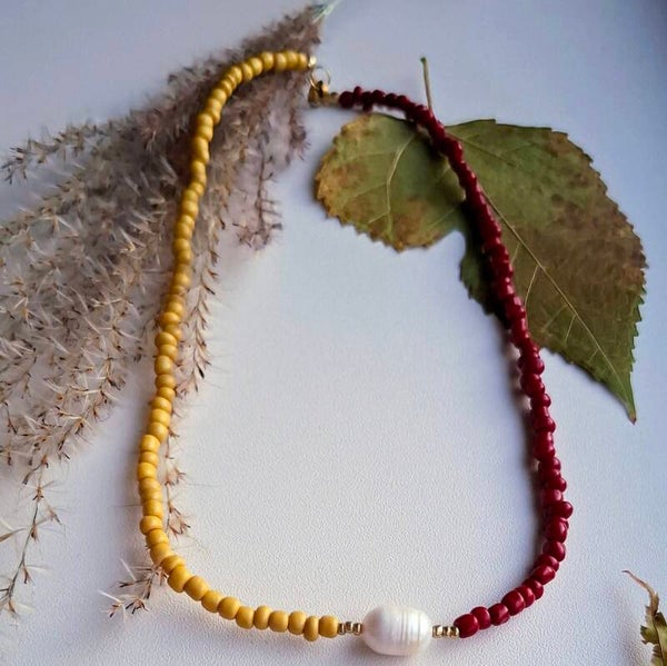 Halfie Cherry Moss ketting met parel