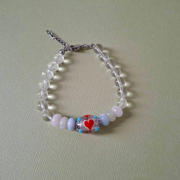 Heart of clarity bergkristal armband