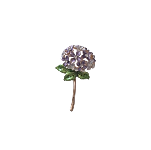 Hortensia broche tak – Bloemen pin sieraden