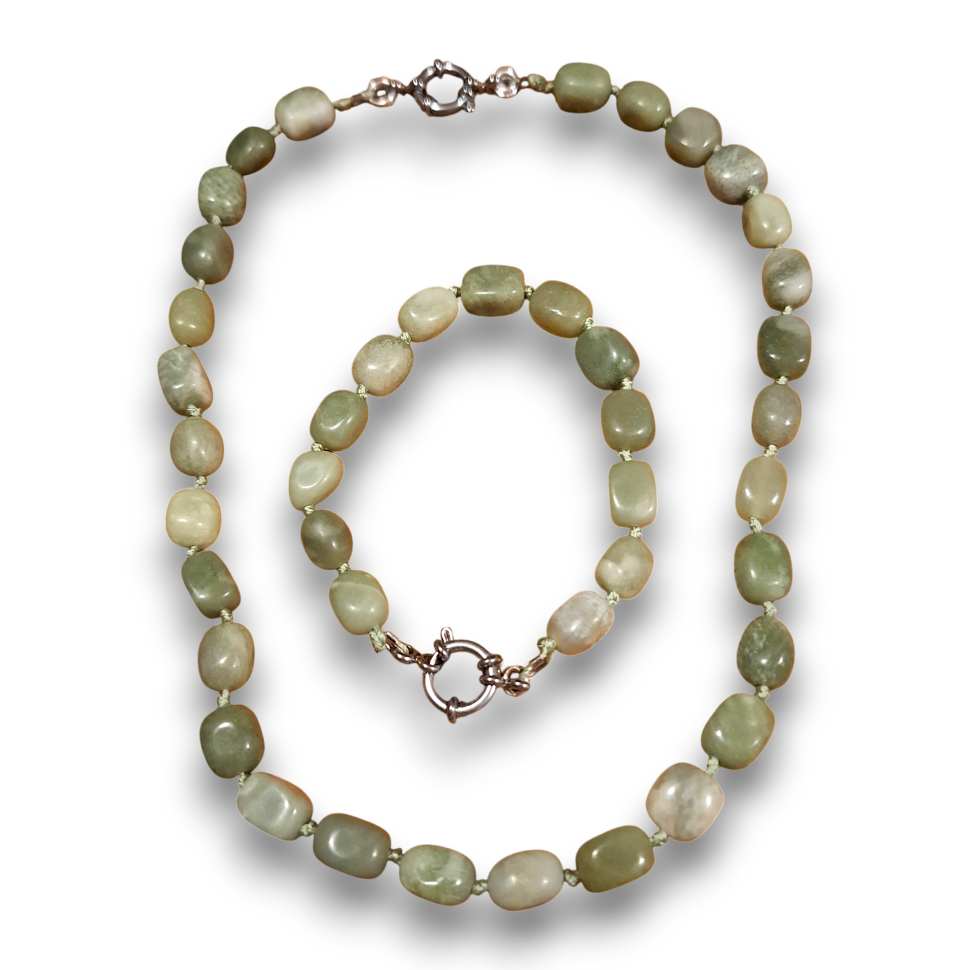 Olive Giftset - Jade ketting en armband