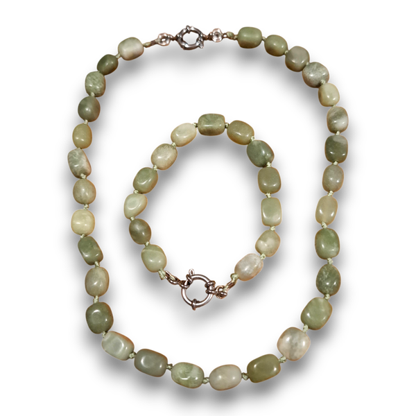 Olive Giftset - Jade ketting en armband