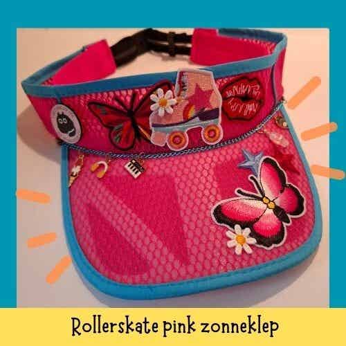 Rollerskate pink zonneklep