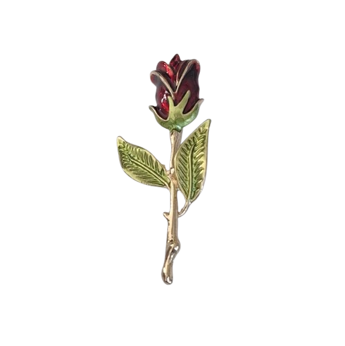 Roos broche goudkleurig – Bloemen pin sieraden