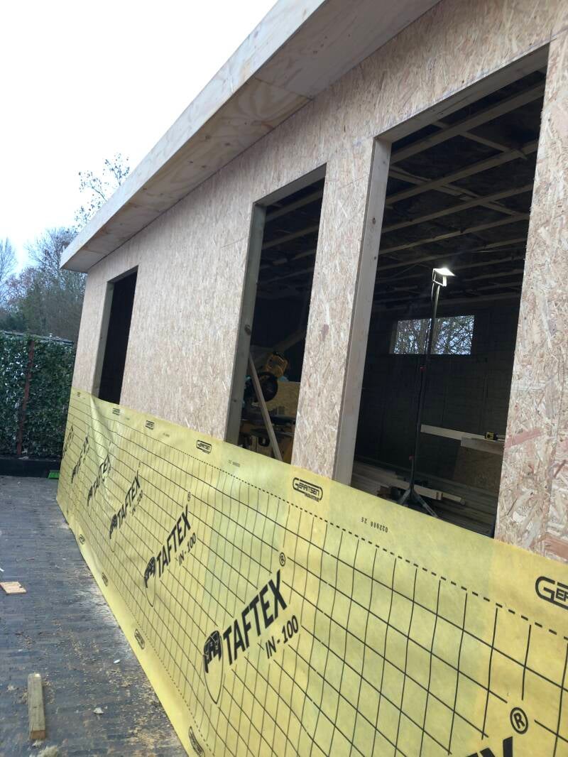 chalet bouwen houtskelet