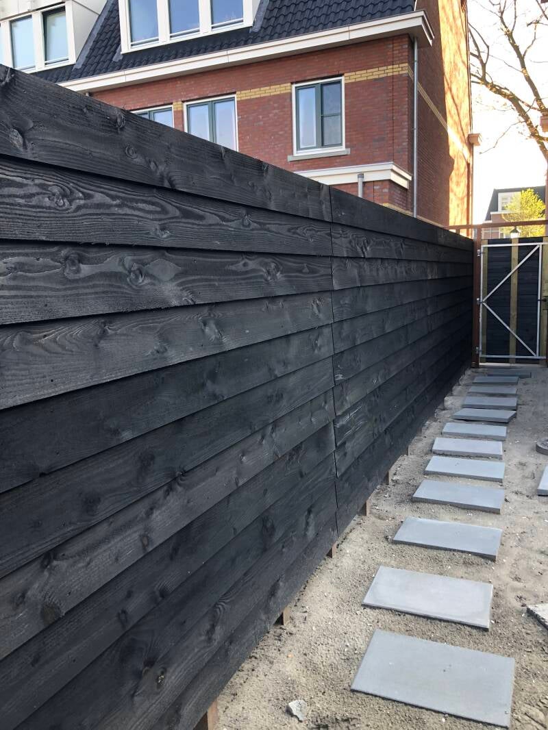 zelfbouw schutting Lariks douglas hout