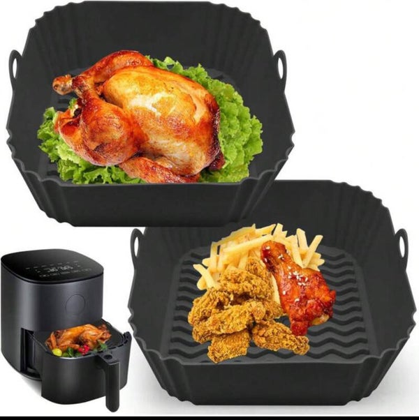 Non-stick silicone air fryer liner 8inch square