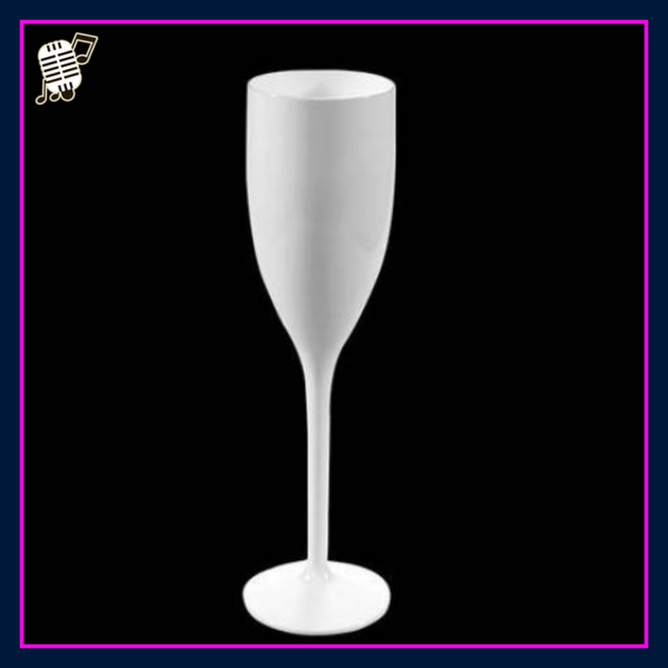 Champagneglazen 6 stuks van polycarbonaat wit