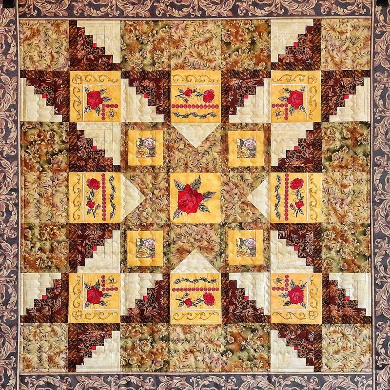 Quilt Q22 De Rozentuin.