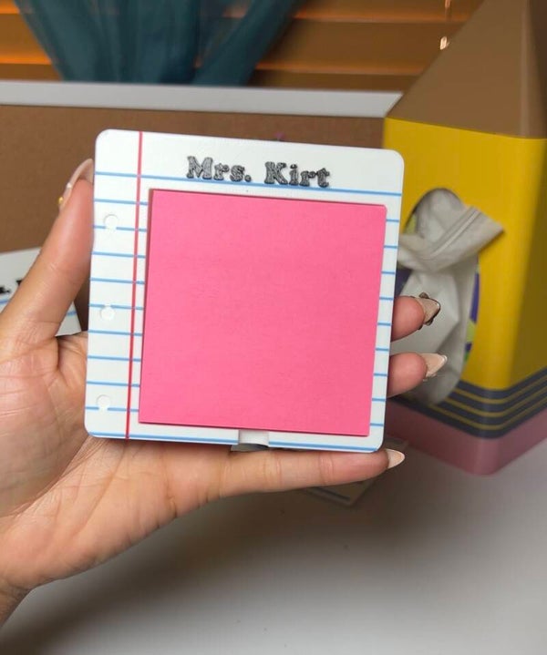 Notebook sticky notes holder