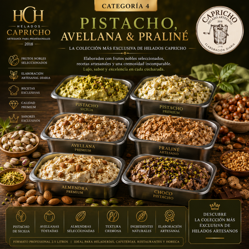 PISTACHO, AVELLANA & PRALINÉ