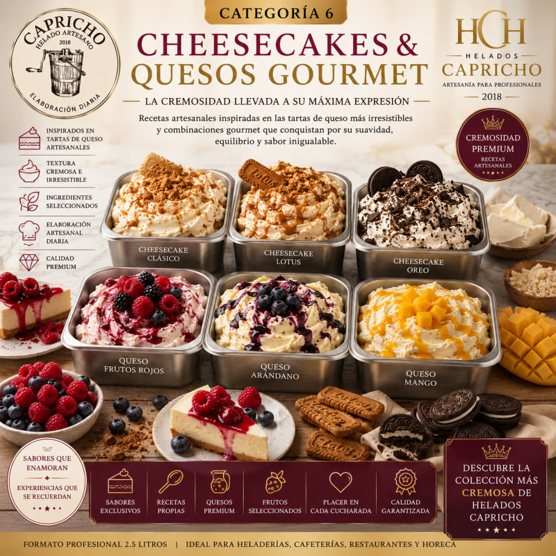 CHEESECAKES & QUESOS GOURMET