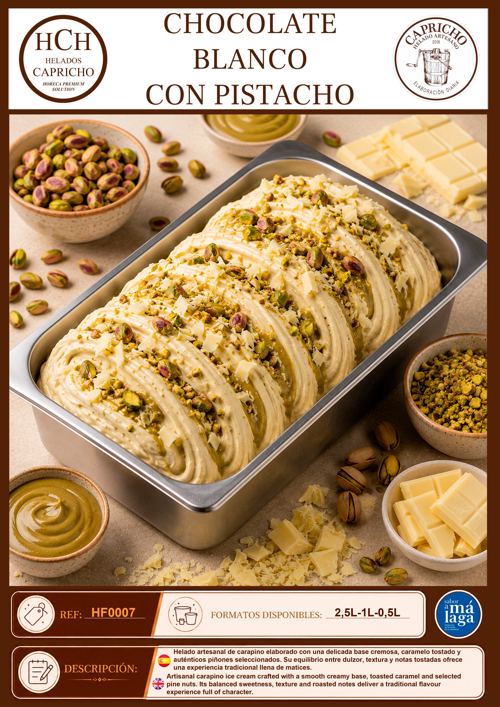 CHOCOLATE BLANCO CON PISTACHO - HF0007