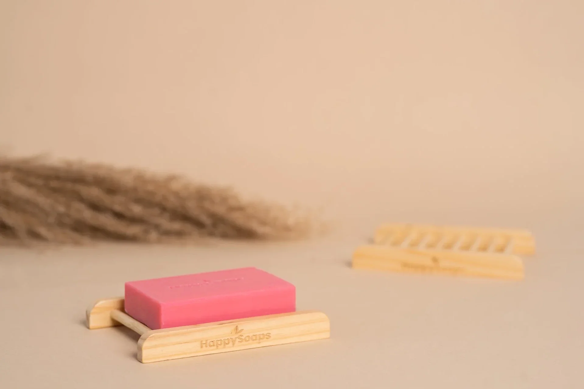 Shampoo Bar- & Zeephouder van licht hout