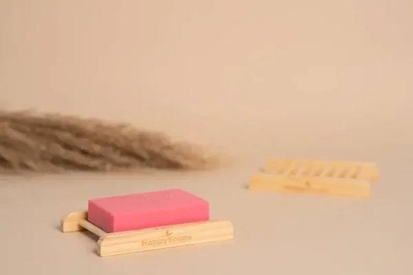 Shampoo Bar- & Zeephouder van licht hout