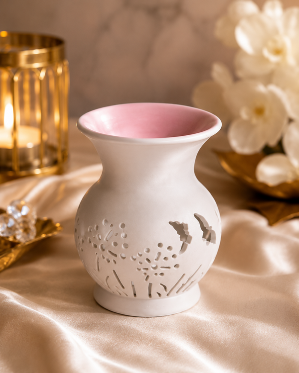 Brûleur céramique rose & blanc
