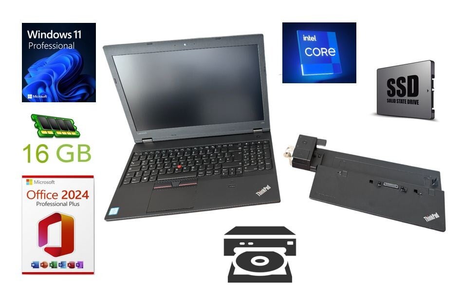 26-13 Laptop + Docking Station | 2,8 GHz | bis 16 GB RAM | bis 1 TB SSD | Win 11 Pro