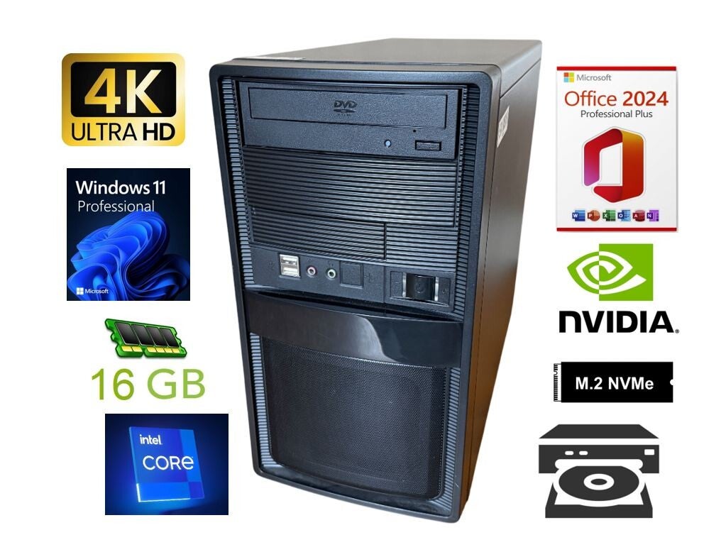 26-33 Office-PC | 6x 4,1 GHz | bis 16 GB RAM | bis 1 TB SSD | Win 11 Pro | Office 2024 Pro