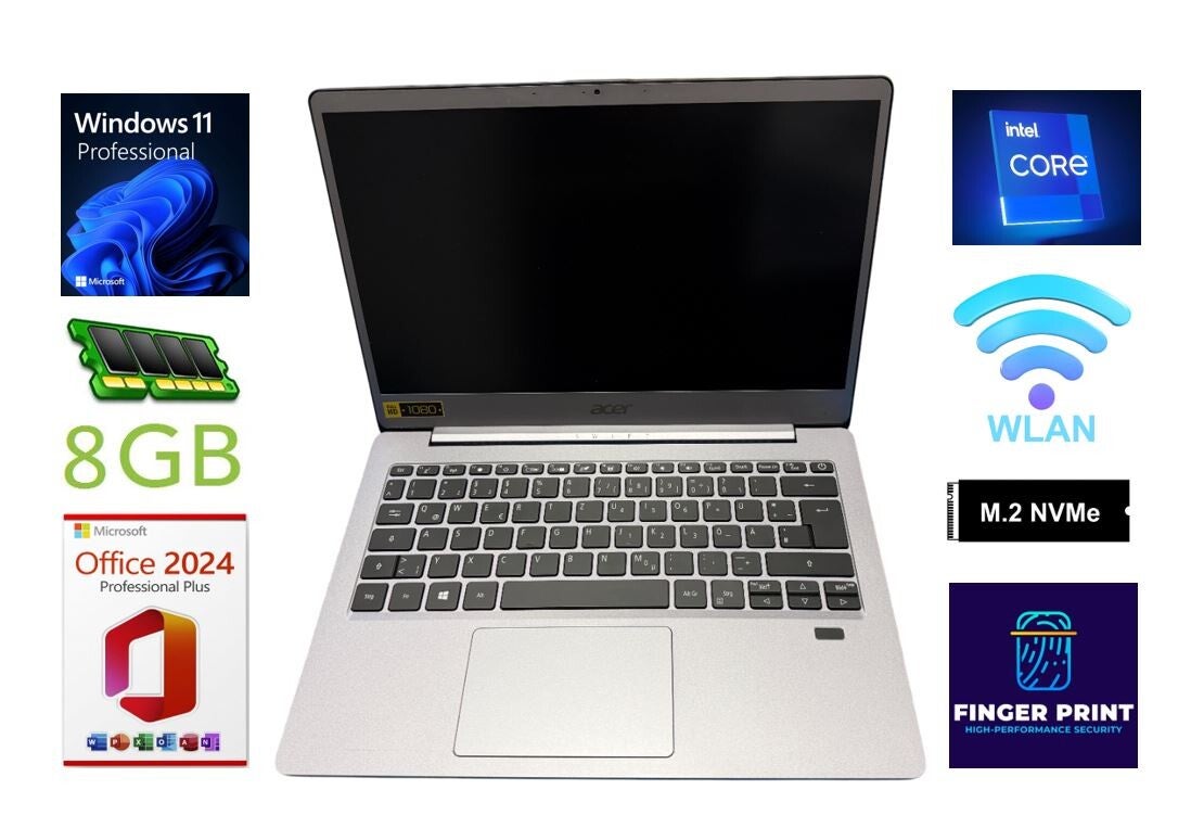 25-89 Laptop Notebook | 3,4 GHz | 8 GB RAM | bis 4 TB SSD | Win 11 PRO | Office 24 PRO