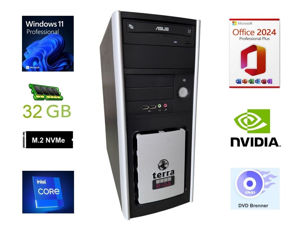 26-70 Office-PC | 4,0 GHz | bis 32 GB RAM | bis 7 TB | SSD | Win 11 Pro | Office24 Pro