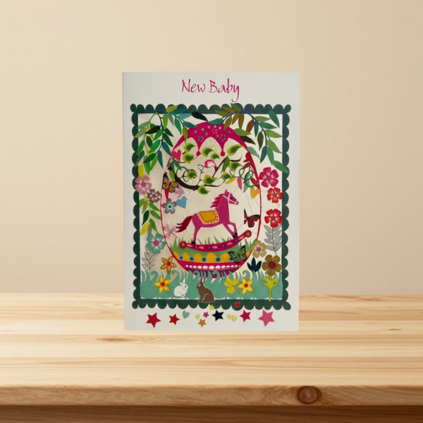 Kaartje extra: geboorte new baby roze