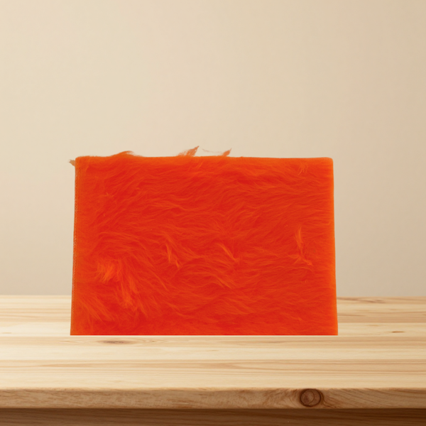Kaartje extra: oranje fluffy