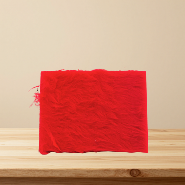 Kaartje extra: rood fluffy