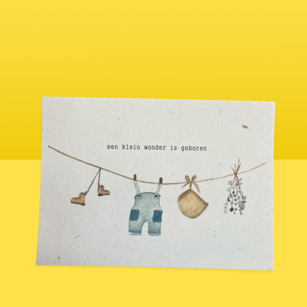 Kaartje extra: welkom kleintje