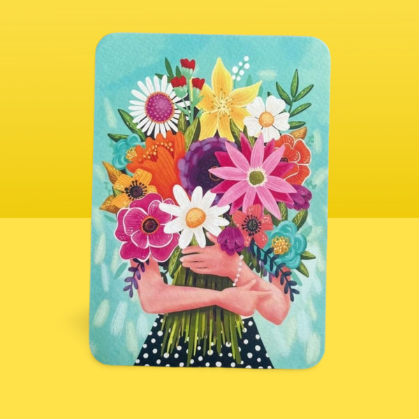 Kaartje extra: dankjewel bloemen