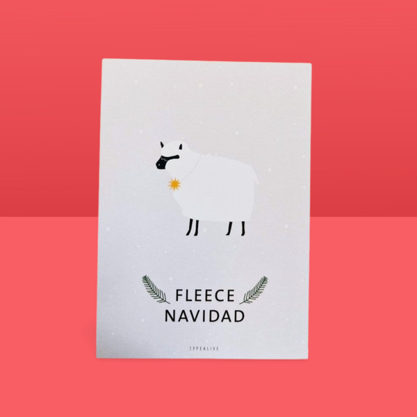 Kaartje kerst en nieuw: fleece navidad