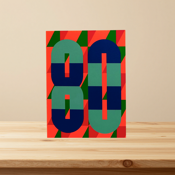 Verjaardagskaartje: 80
