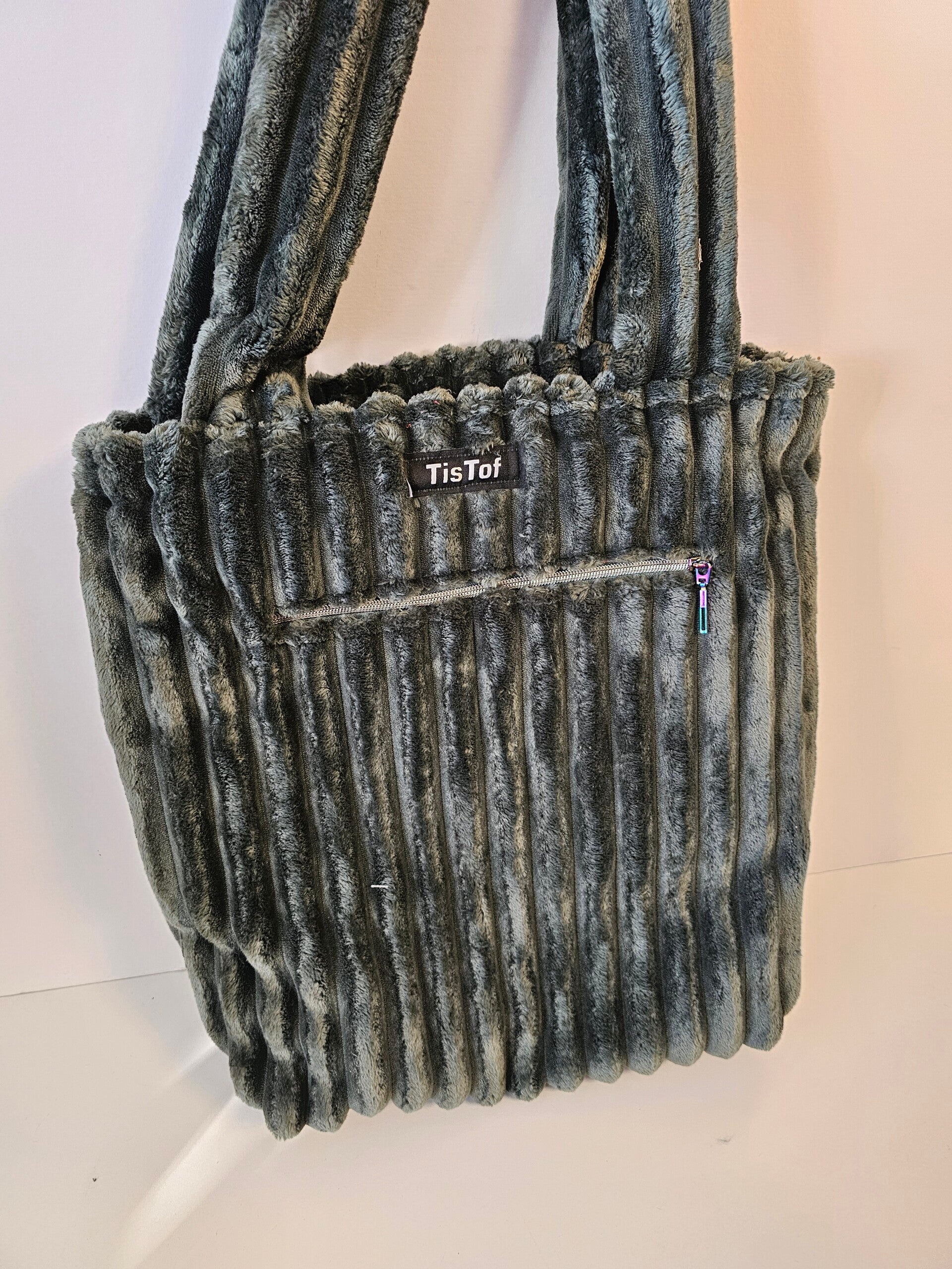 small shopper van corduroy met bovenrits