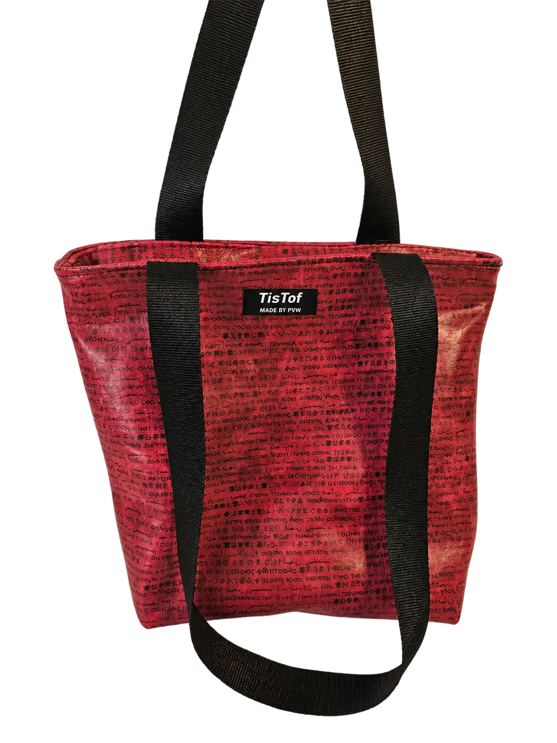 small shopper van leer met bovenrits