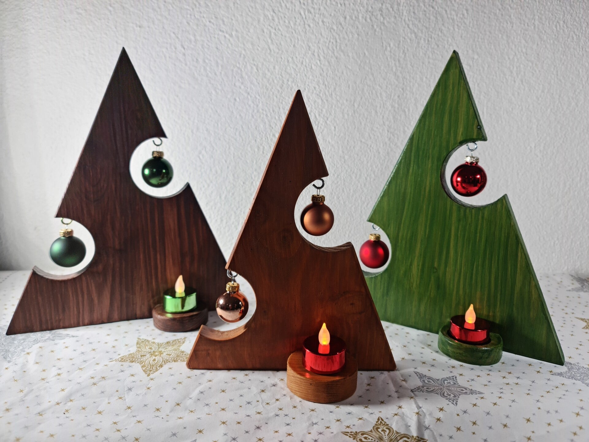 Houten kerstboom decoratie