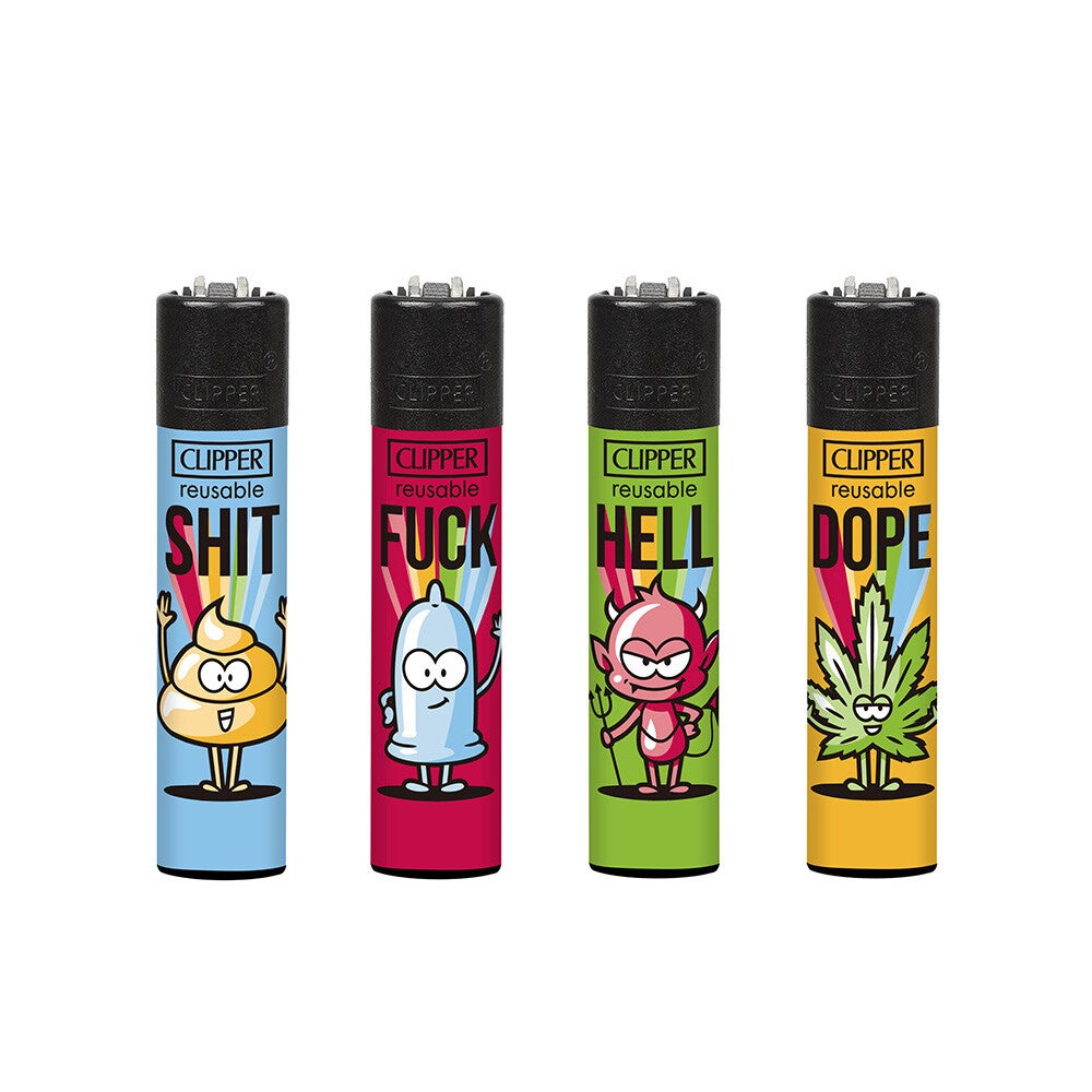 Clipper Aanstekers Large Slogan (4stuks)