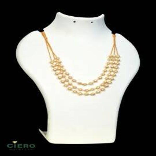 3 Strand Freshwater Pearls Necklace