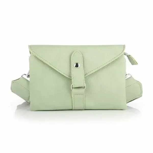 Schoudertasje met luxe band licht groen