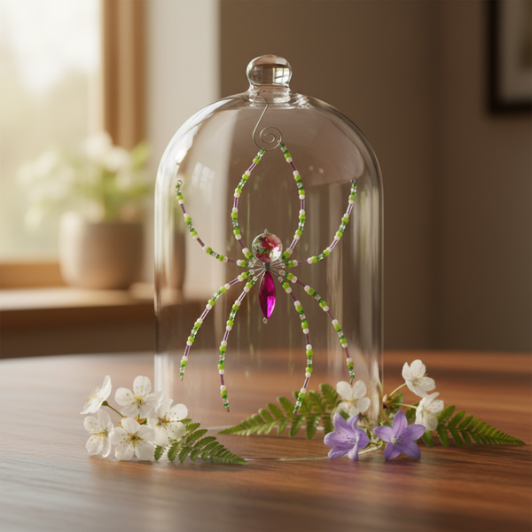 Large spider Pink and Lime