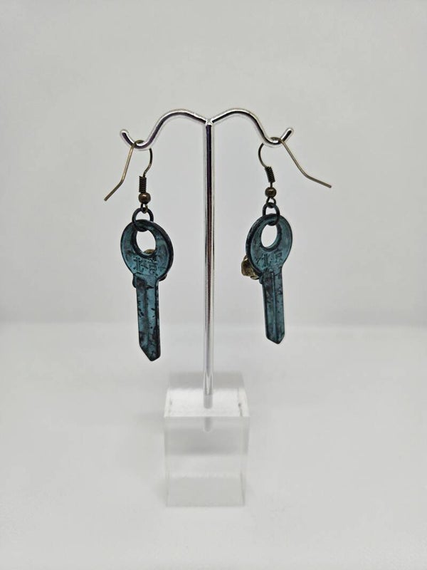 Patina Key earrings
