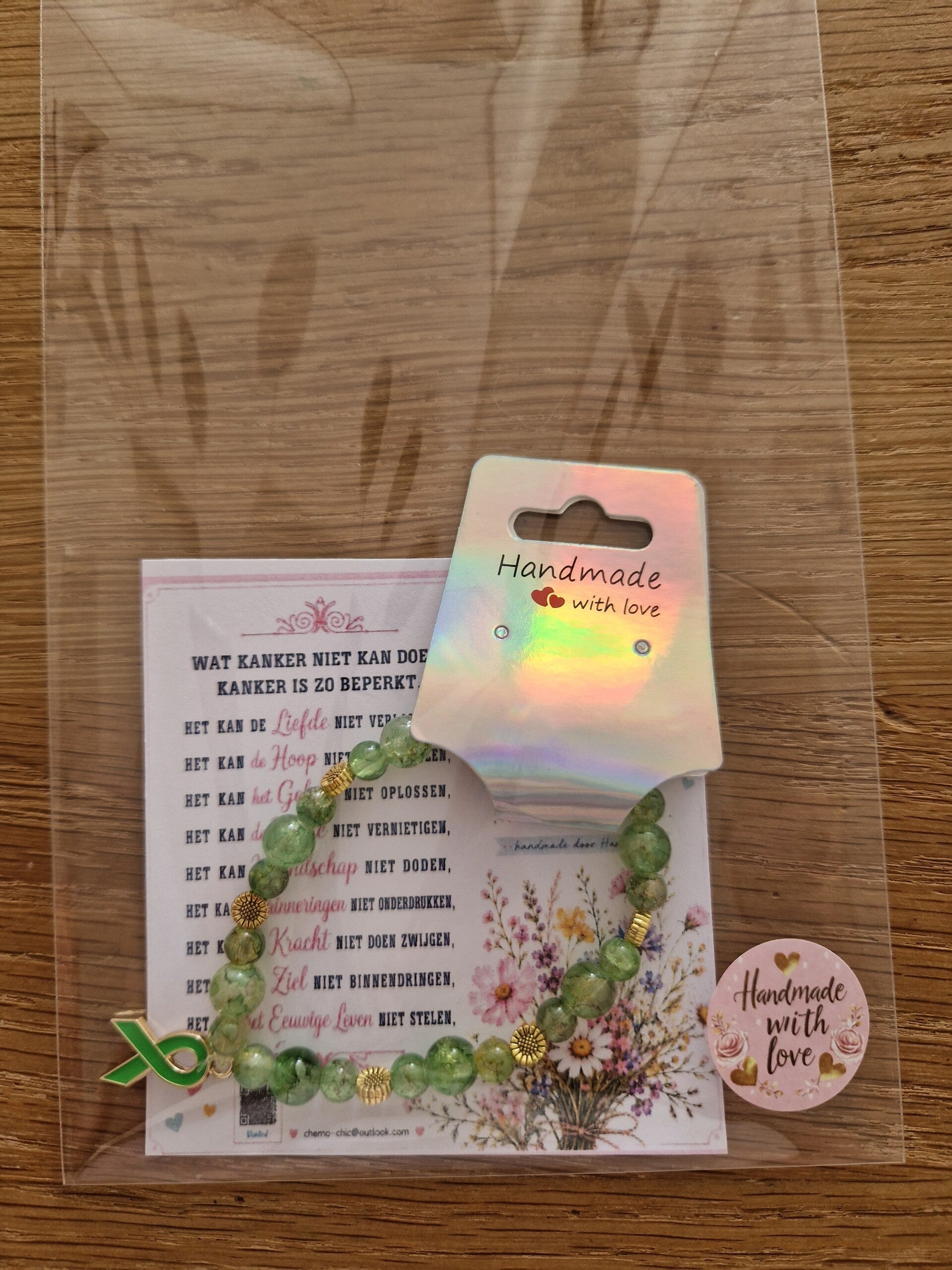 Armband groen-green ribbon 1