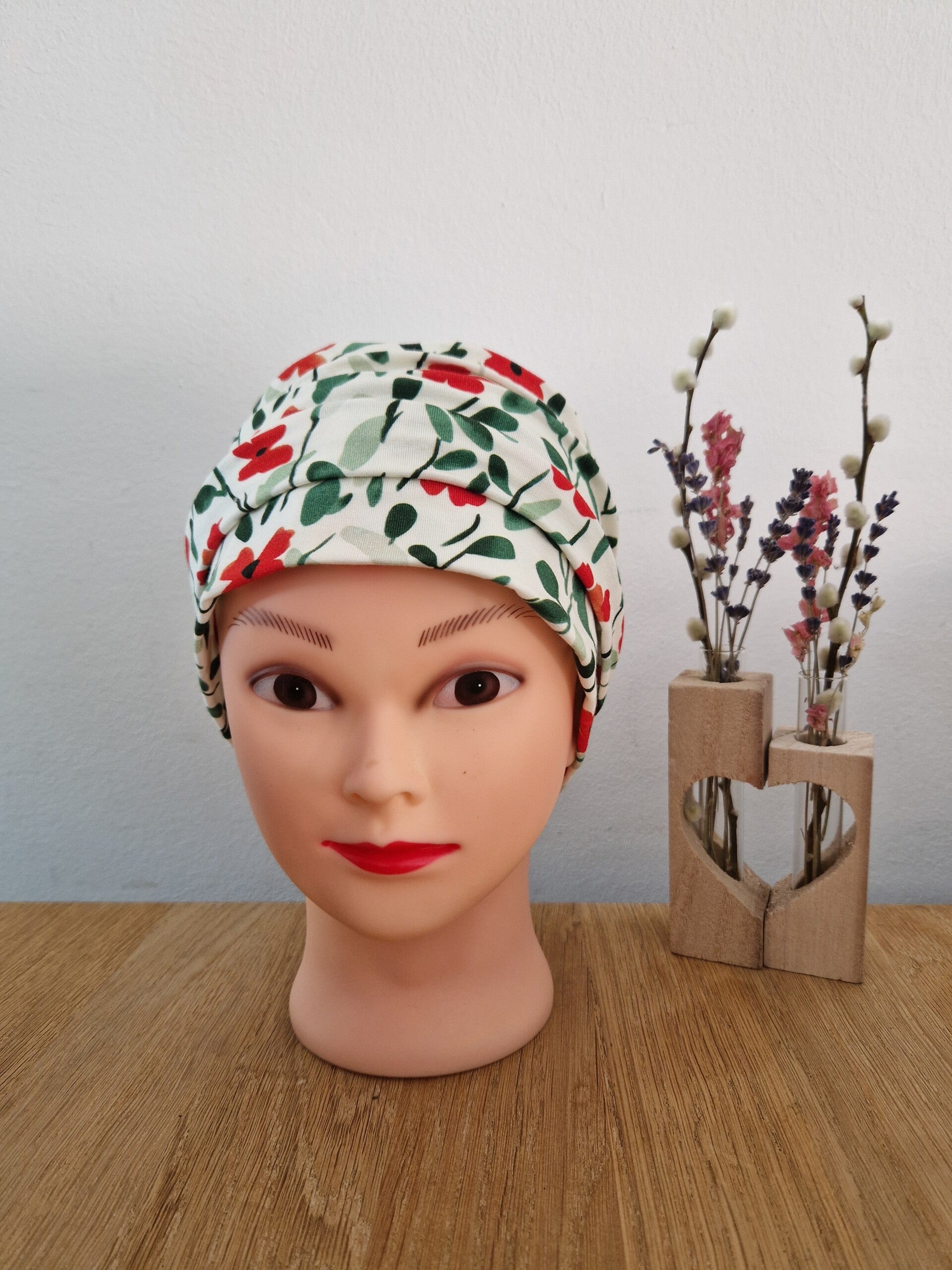 Plooimutsje bloemen bamboe
