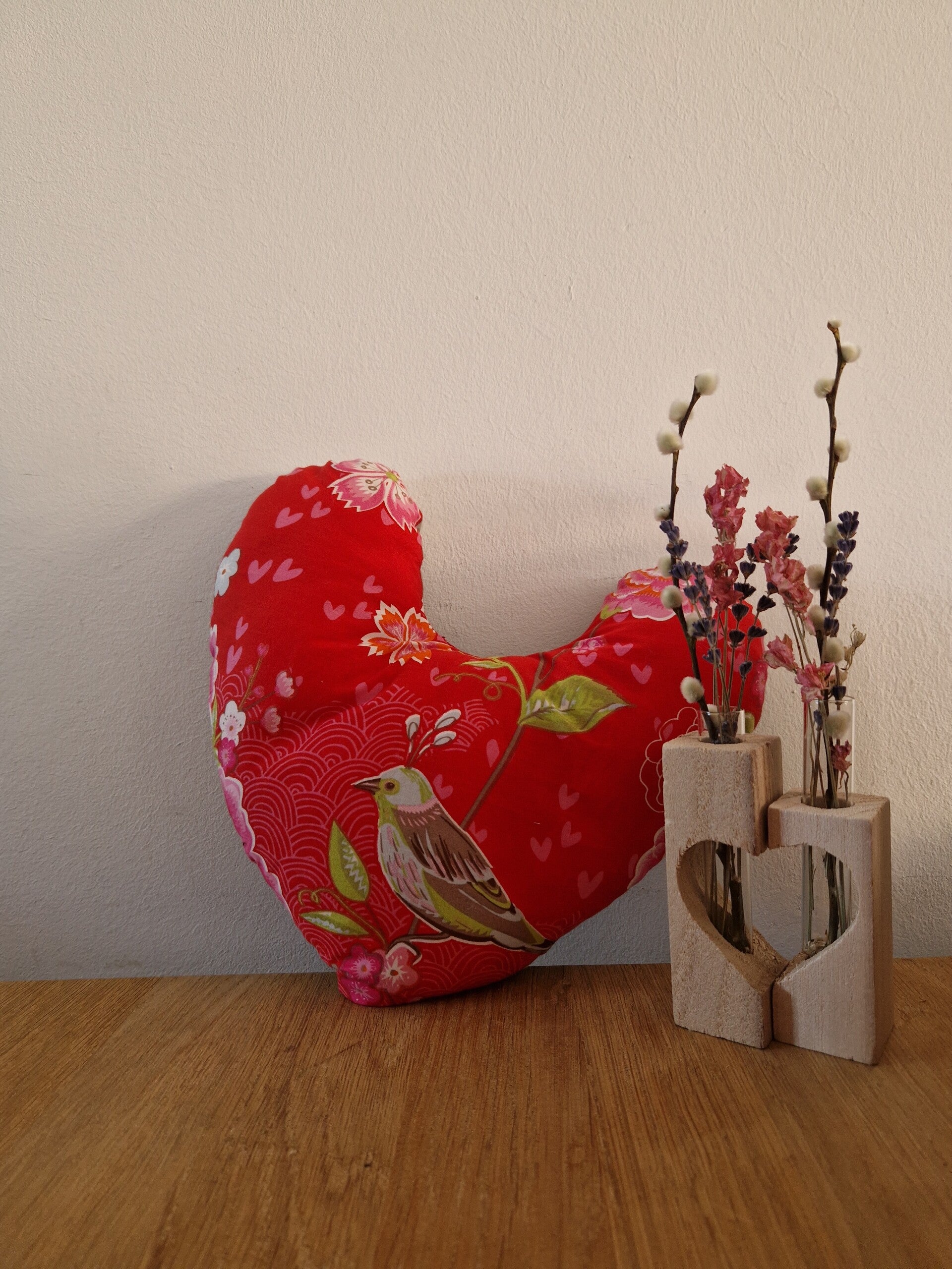 Hartkussen rood-bruin