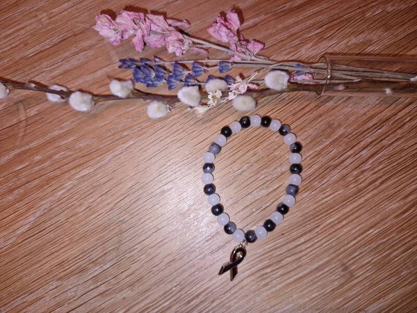 Armband zwart wit-black ribbon 2