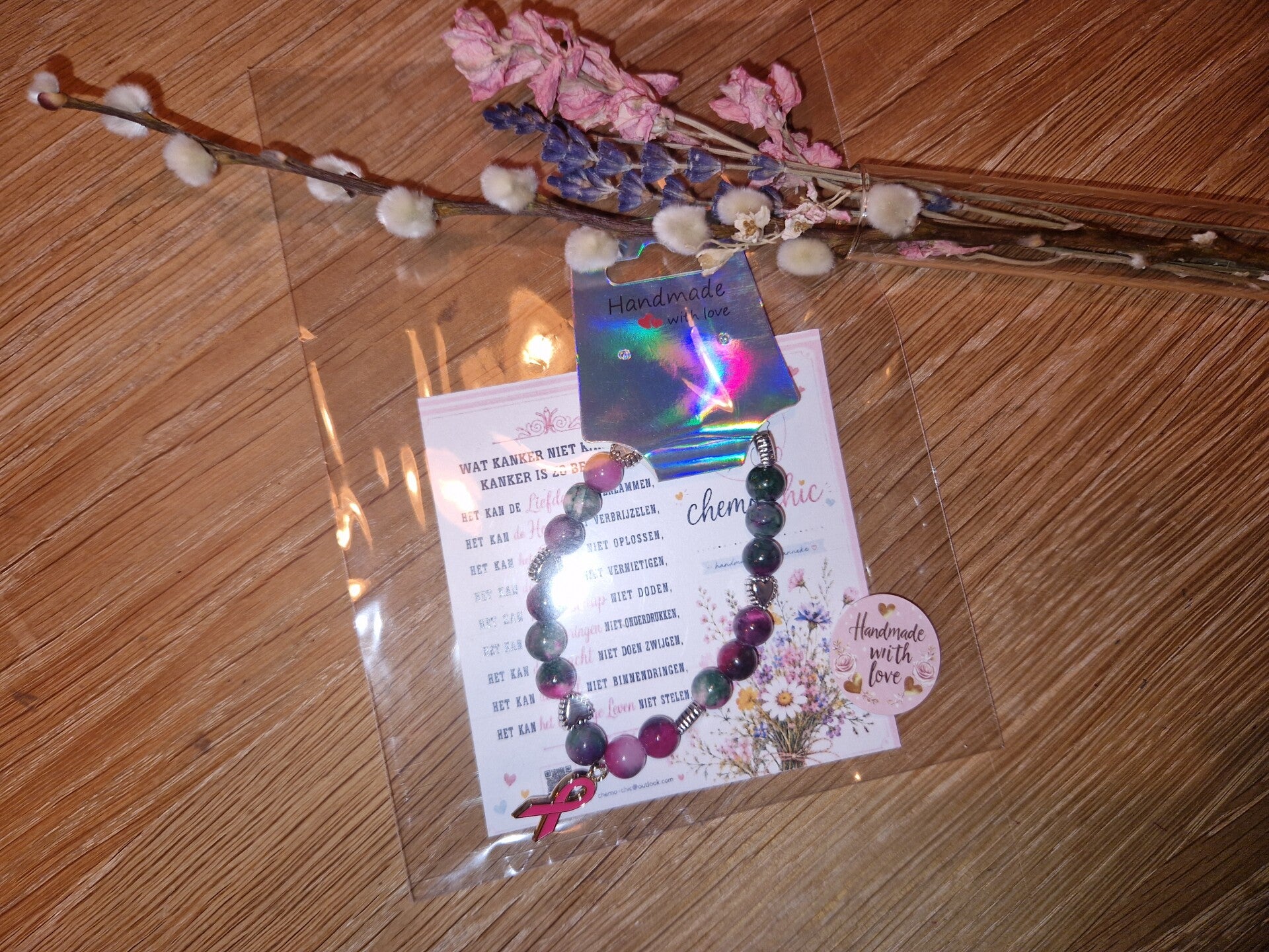 Armband roze-pink ribbon 4