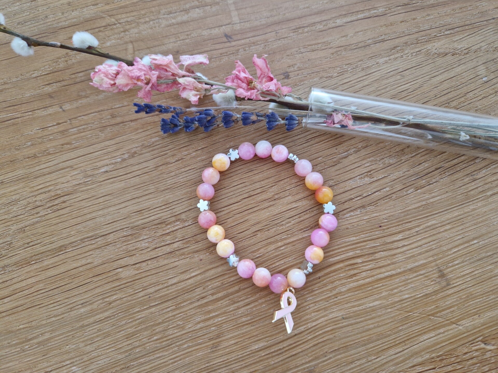 Armband roze-pink ribbon 7