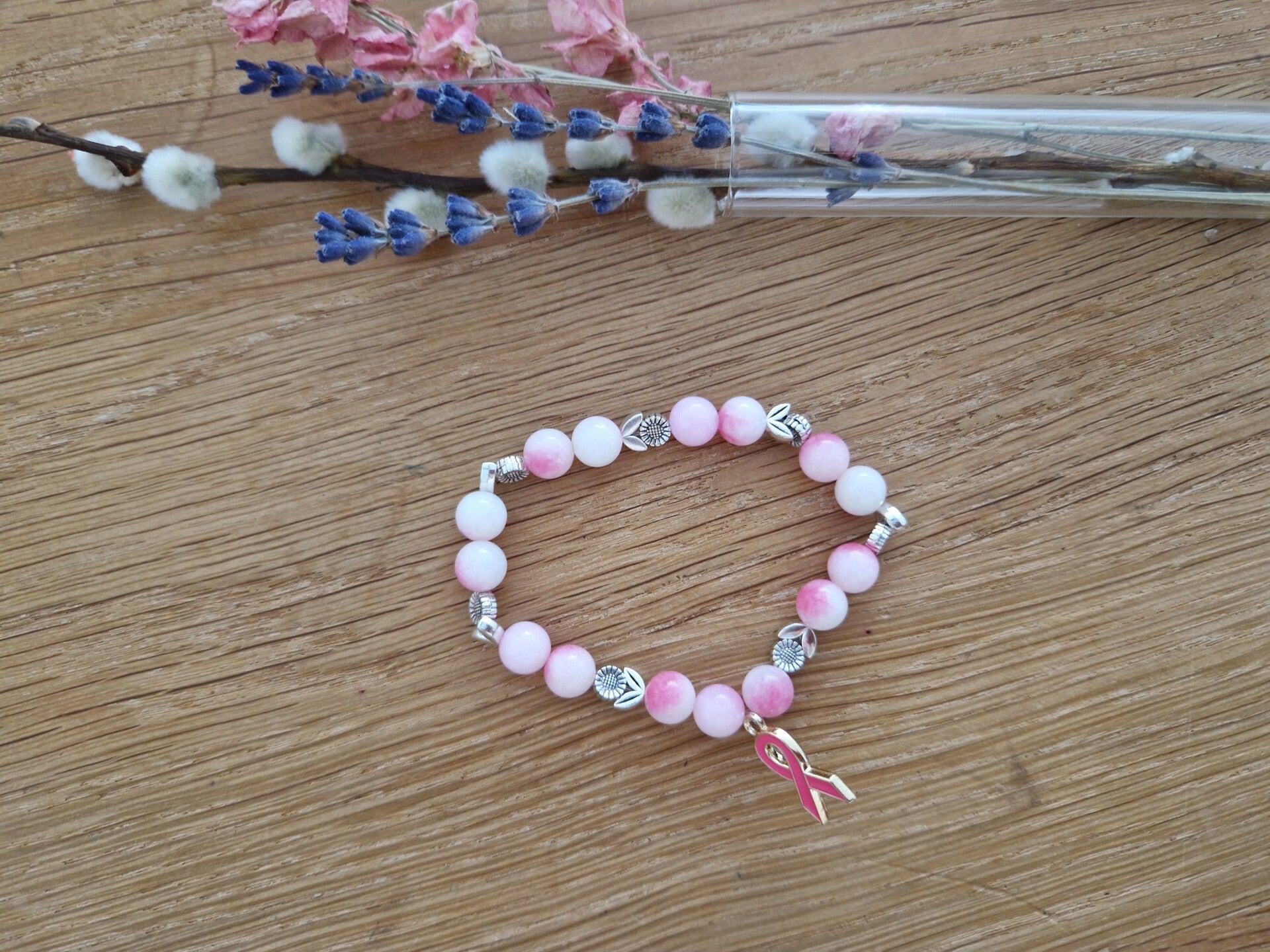 Armband roze-pink ribbon 8