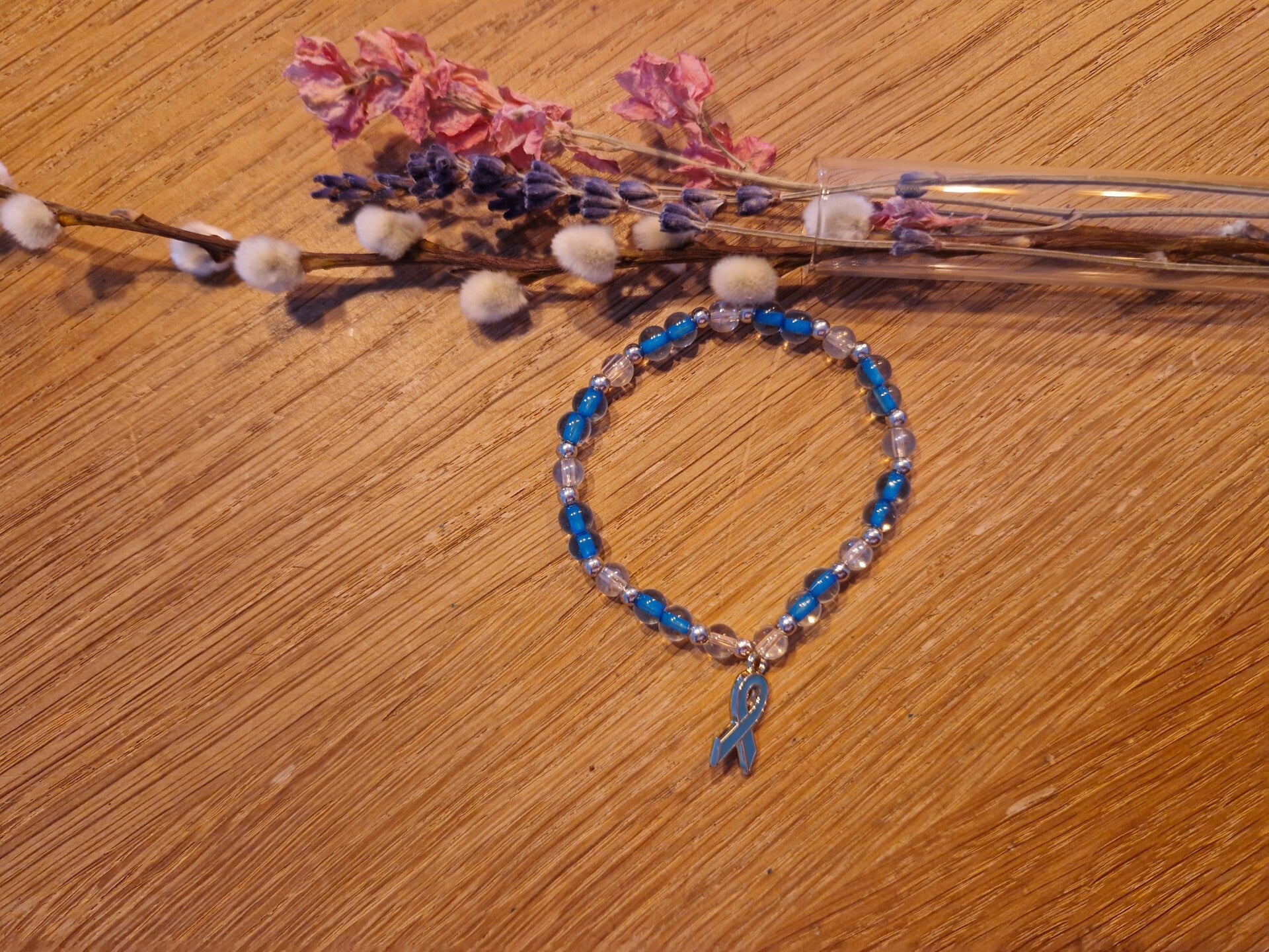 Armband blauw-blue ribbon 3