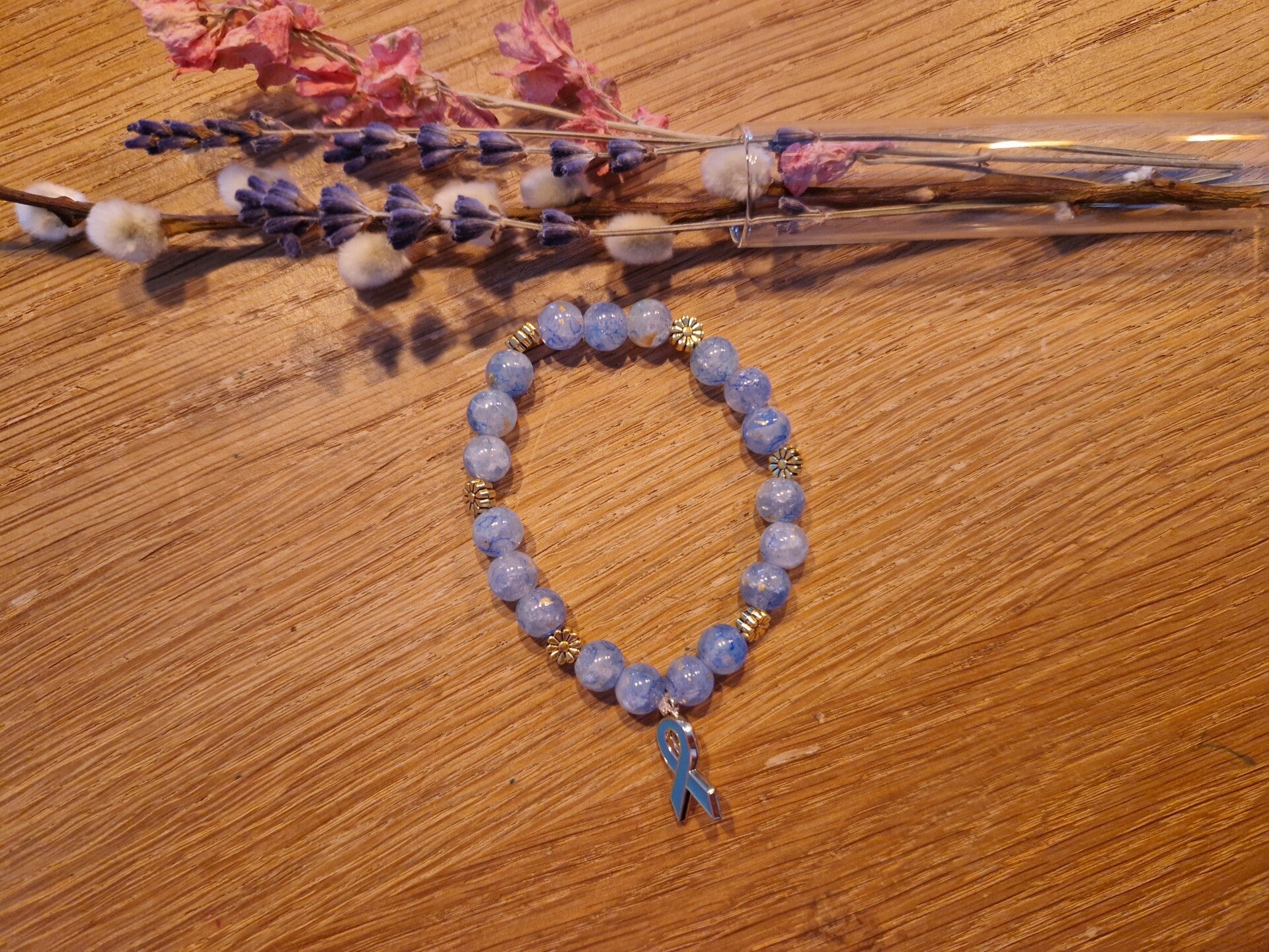 Armband blauw-blue ribbon 4
