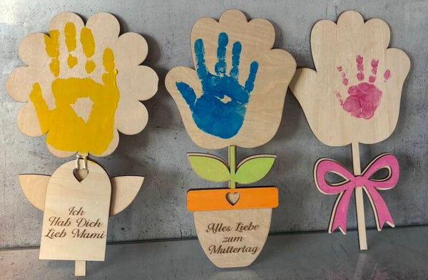 Handabdruck Blume